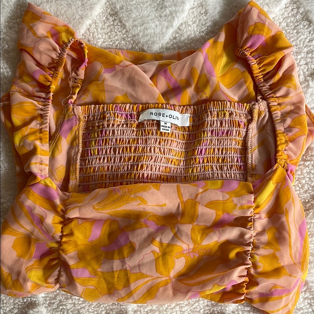 Aritzia Women's Multicolor Puff Sleeve Top
